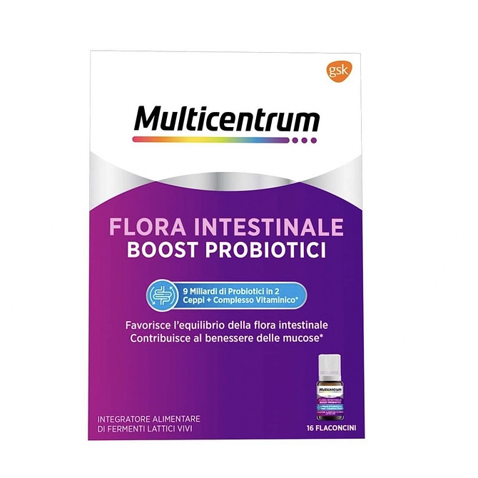 Multicentrum Flora Intestinale Boost Probiotici 16 Flaconcini