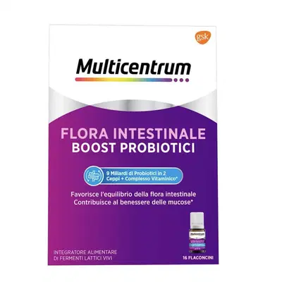 MULTICENTRUM FLORA INTESTINALE BOOST PROBIOTICI 16 FLACONCINI MULTICENTRUM FLORA INTESTINALE BOOST PROBIOTICI 16 FLACONCINI
