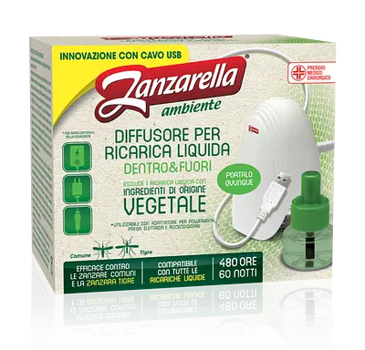 ZANZARELLA DIFFUSORE PER RICARICA LIQUIDA DENTRO&FUORI ZANZARELLA DIFFUSORE PER RICARICA LIQUIDA DENTRO&FUORI