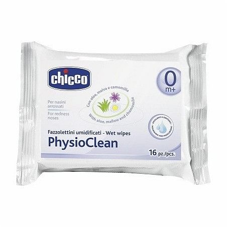 Chicco Fazzolettini Umidificati Physioclean 16 Pezzi