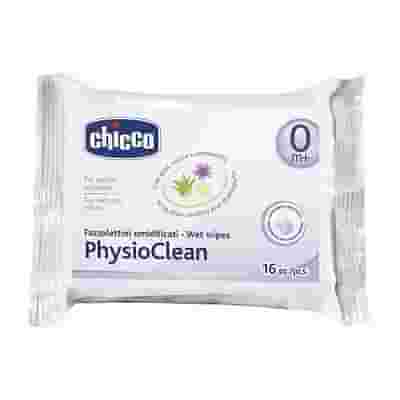 CHICCO FAZZOLETTINI UMIDIFICATI PHYSIOCLEAN 16 PEZZI