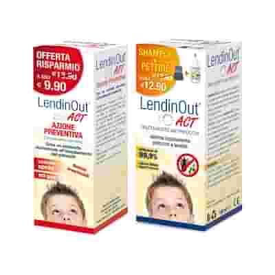 LENDINOUT ACT KIT ANTIPIDOCCHI SHAMPOO 150 ML + PETTINE + SPRAY AZIONE PREVENTIVA 100 ML