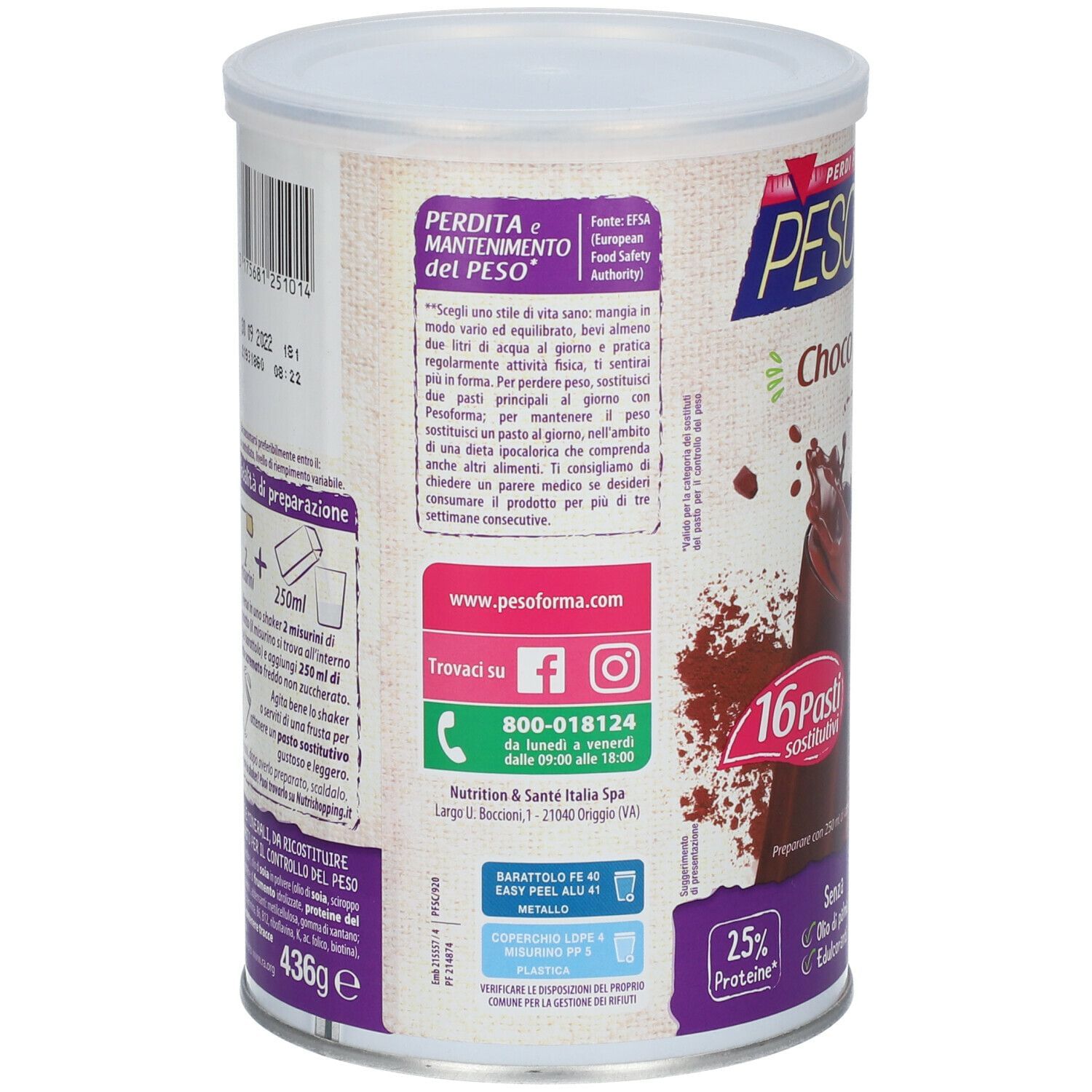 PESOFORMA CHOCO SMOOTHIE 436 G