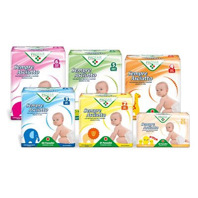 PROFAR SEMPRE ASCIUTTO PANNOLINO JUNIOR TAGLIA 5 12/25 BIPACK 32 PEZZI