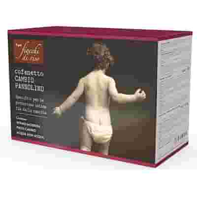 FIOCCHI DI RISO COFANETTO CAMBIO PANNOLINO 1 DETERGENTE INTIMO MIODERM 240 ML + 1 PASTA CAMBIO 100 ML + SALVIETTE ACQUA NON ACQUA 60 PEZZI + BEAUTY