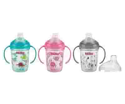 NUBY TAZZA TRITAN CON BECCUCCIO IN SILICONE E MANICI DA 240ML