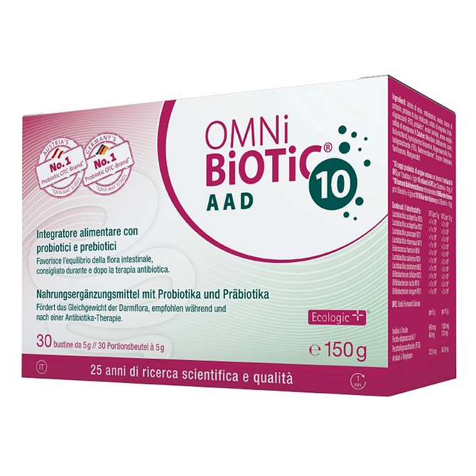 Omni Biotic 10 Aad Probiotico Per Il Benessere Intestinale 30 Bustine X 5 G