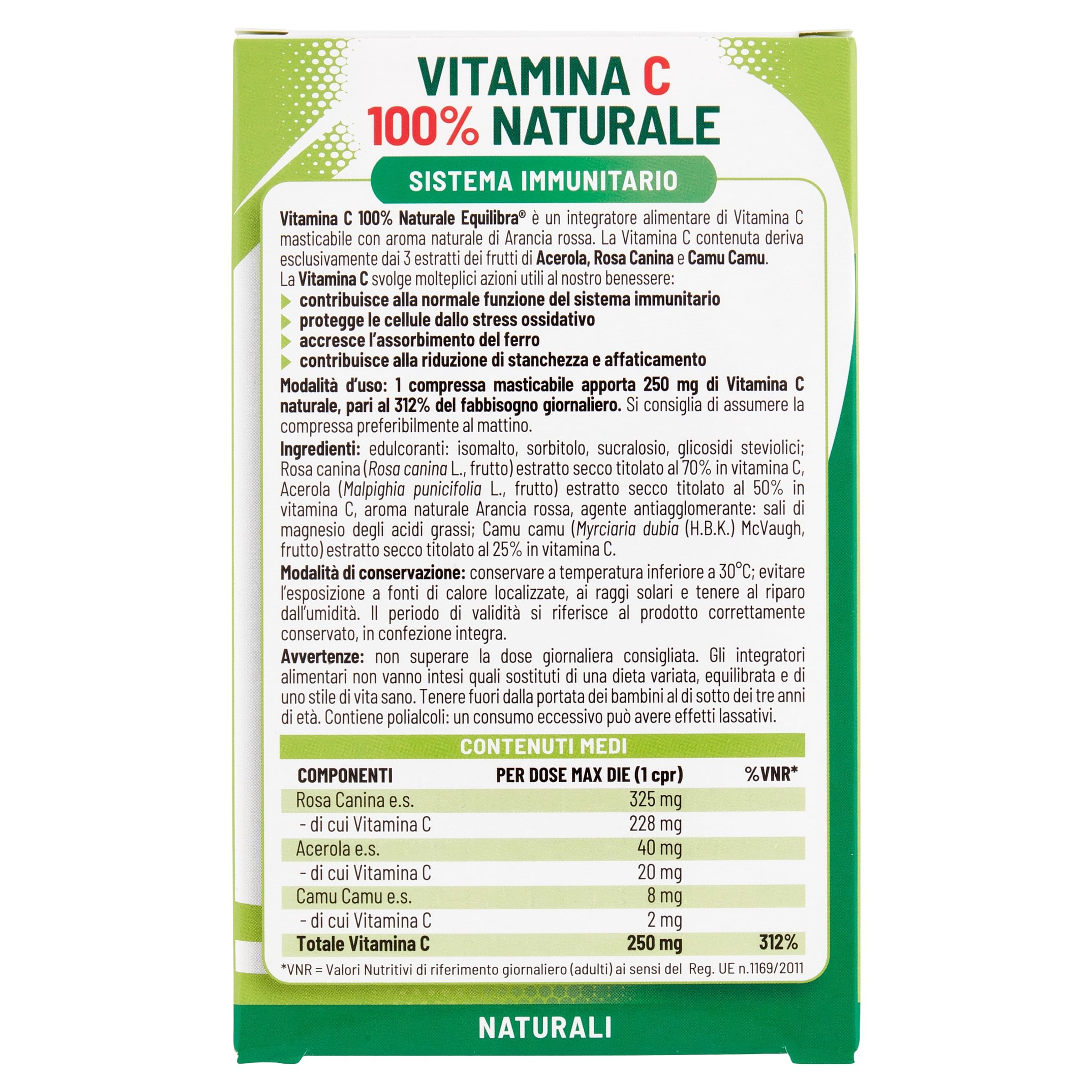 VITAMINA C 100% NATURALE 30 COMPRESSE
