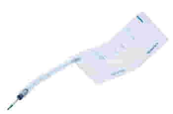 CATETERE VESCICALE AUTOLUBRIFICANTE LIQUICK X-TREME PLUS RIVESTIMENTO IDROFILO CON SACCA RACCOGLI URINA DIAMETRO CH12 LUNGHEZZA 20 CM PUNTA ERGOTHAN 2 FORI SFALSATI 30 PEZZI