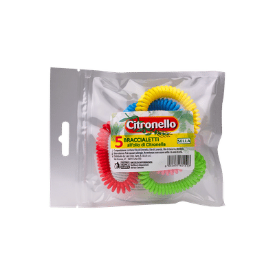 CITRONELLA BRACCIALE PROTETTIVO ZANZARA 5 PEZZI