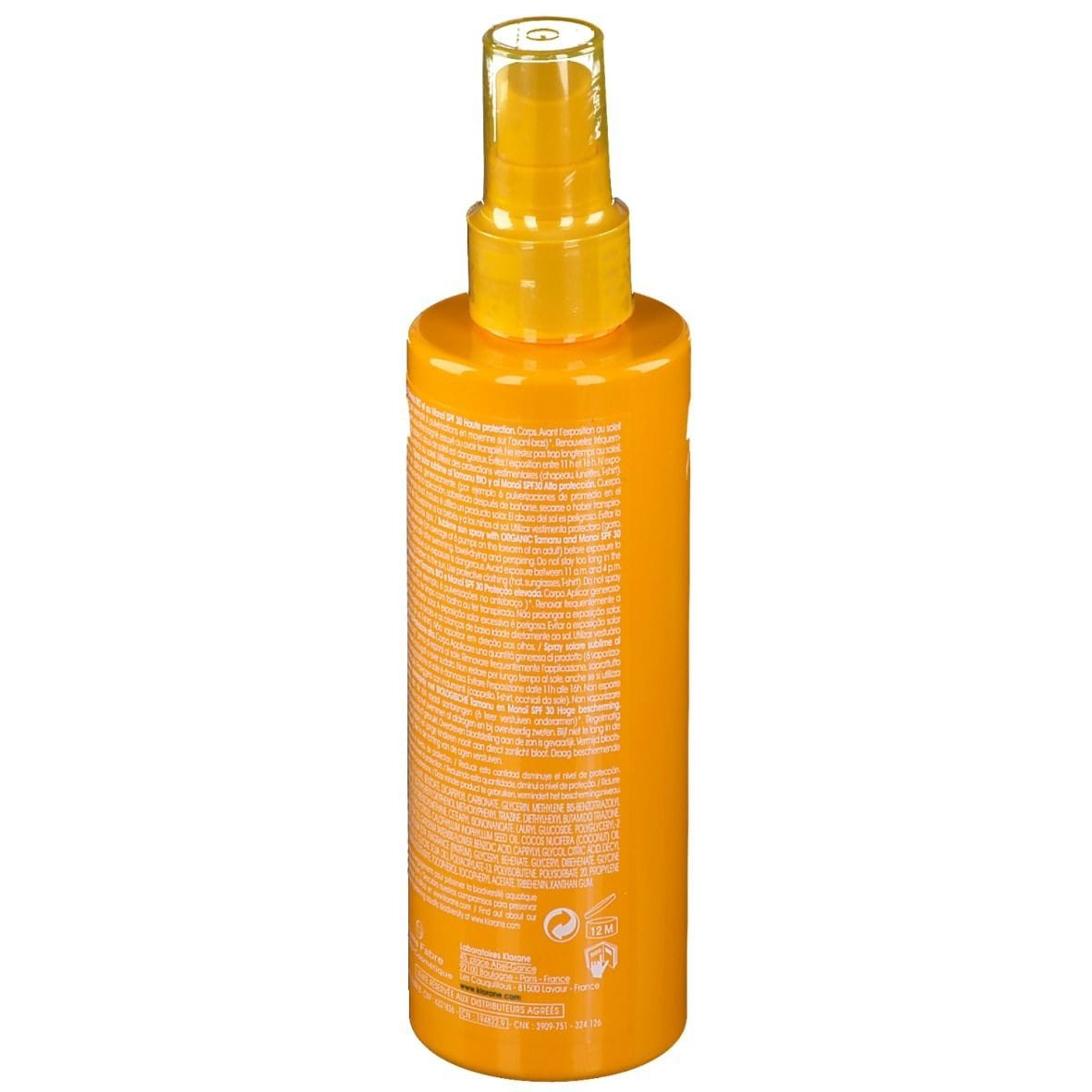 KLORANE SPRAY SOLARE SUBLIME SPF 30 CORPO 200ML