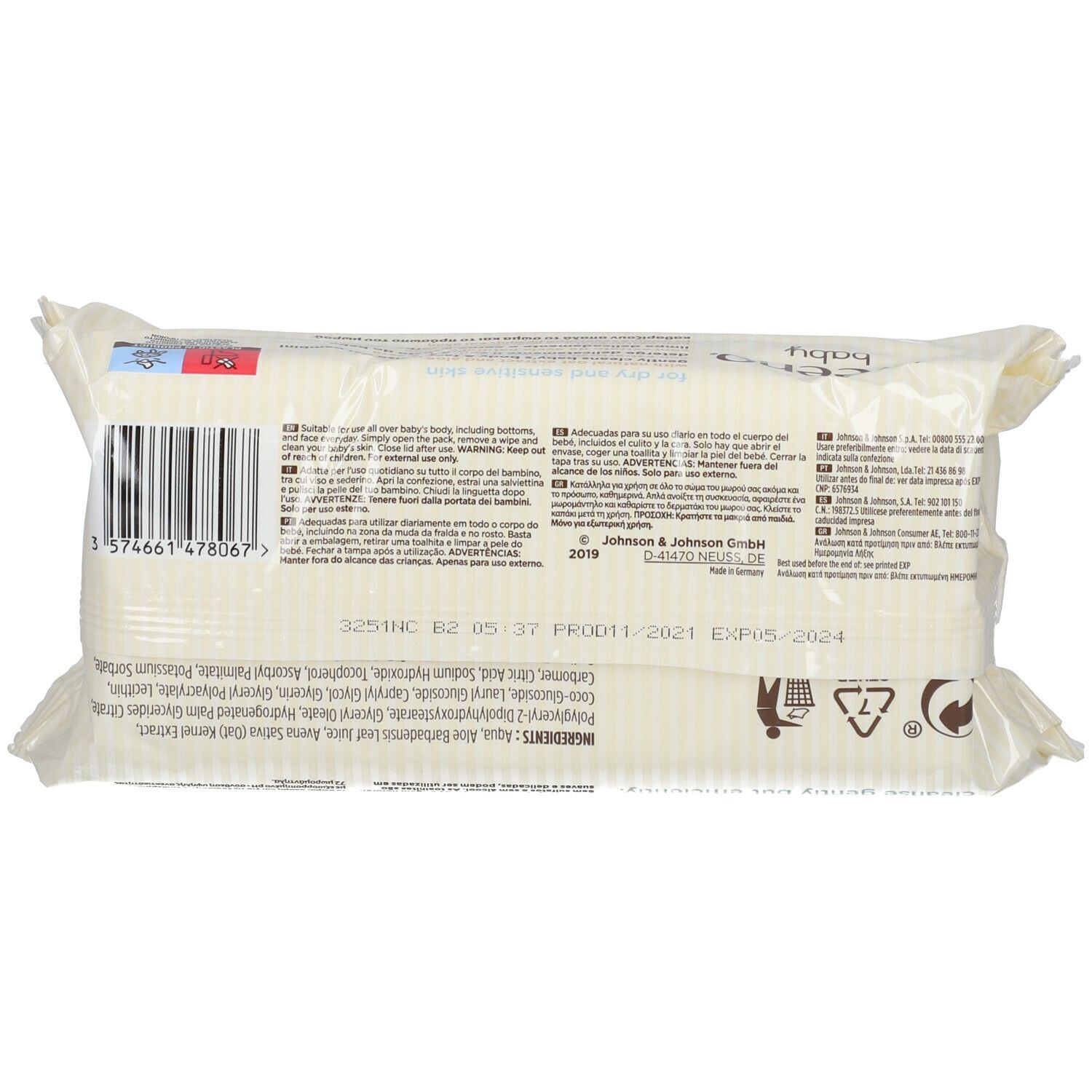 AVEENO BABY SALVIETTINE 72 PEZZI