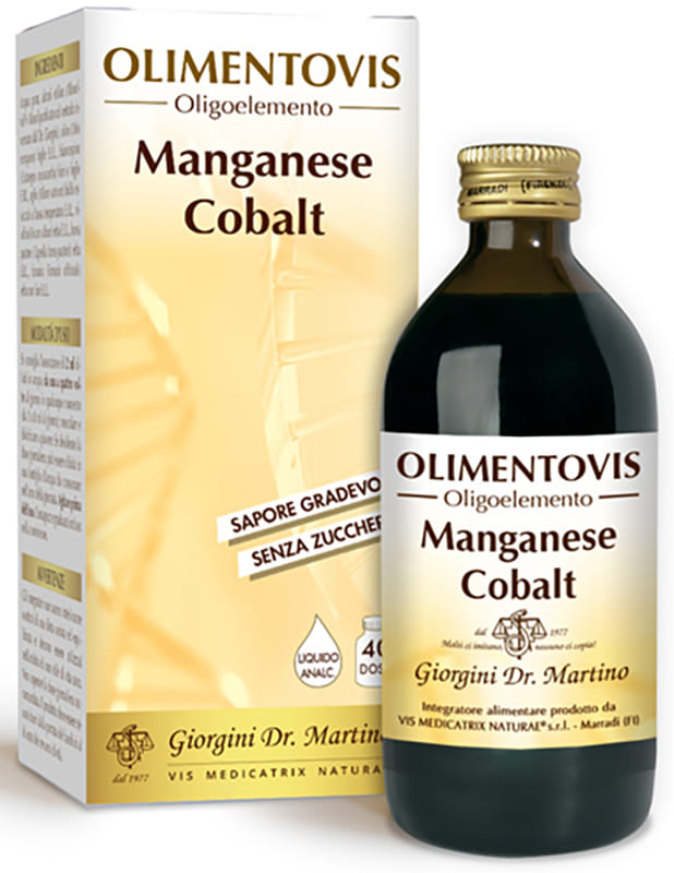OLIMENTOVIS OLIGOELEMENTO MANGANESE COBALT LIQUIDO ANALCOLICO SENZA ZUCCHERI 200 ML 40 DOSI