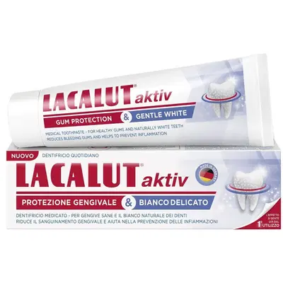 LACALUT AKTIV PROTEZIONE GENGIVALE & BIANCO DELICATO 75 ML LACALUT AKTIV PROTEZIONE GENGIVALE & BIANCO DELICATO 75 ML
