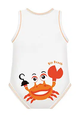 BODY 0/36M BIO COTTON SUMMER BEACH GRANCHIO BODY 0/36M BIO COTTON SUMMER BEACH GRANCHIO