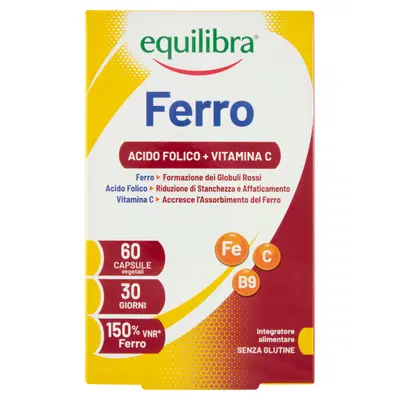 FERRO CON ACIDO FOLICO + VITAMINA C 60 CAPSULE FERRO CON ACIDO FOLICO + VITAMINA C 60 CAPSULE