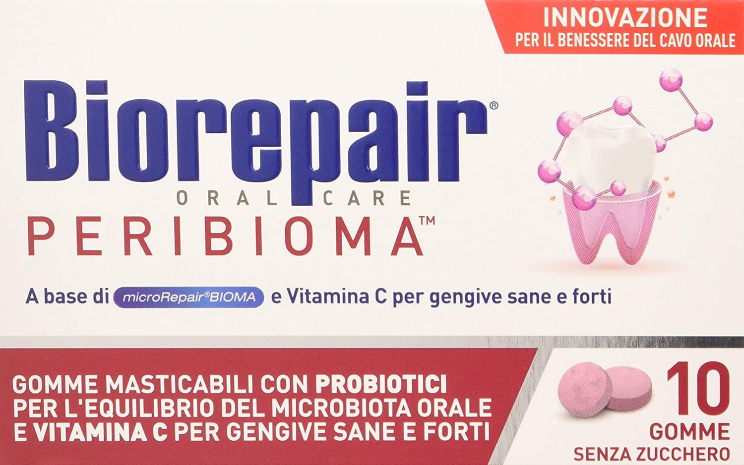 BIOREPAIR PERIBIOMA GOMME MASTICABILI 10 COMPRESSE DA 1,2 G