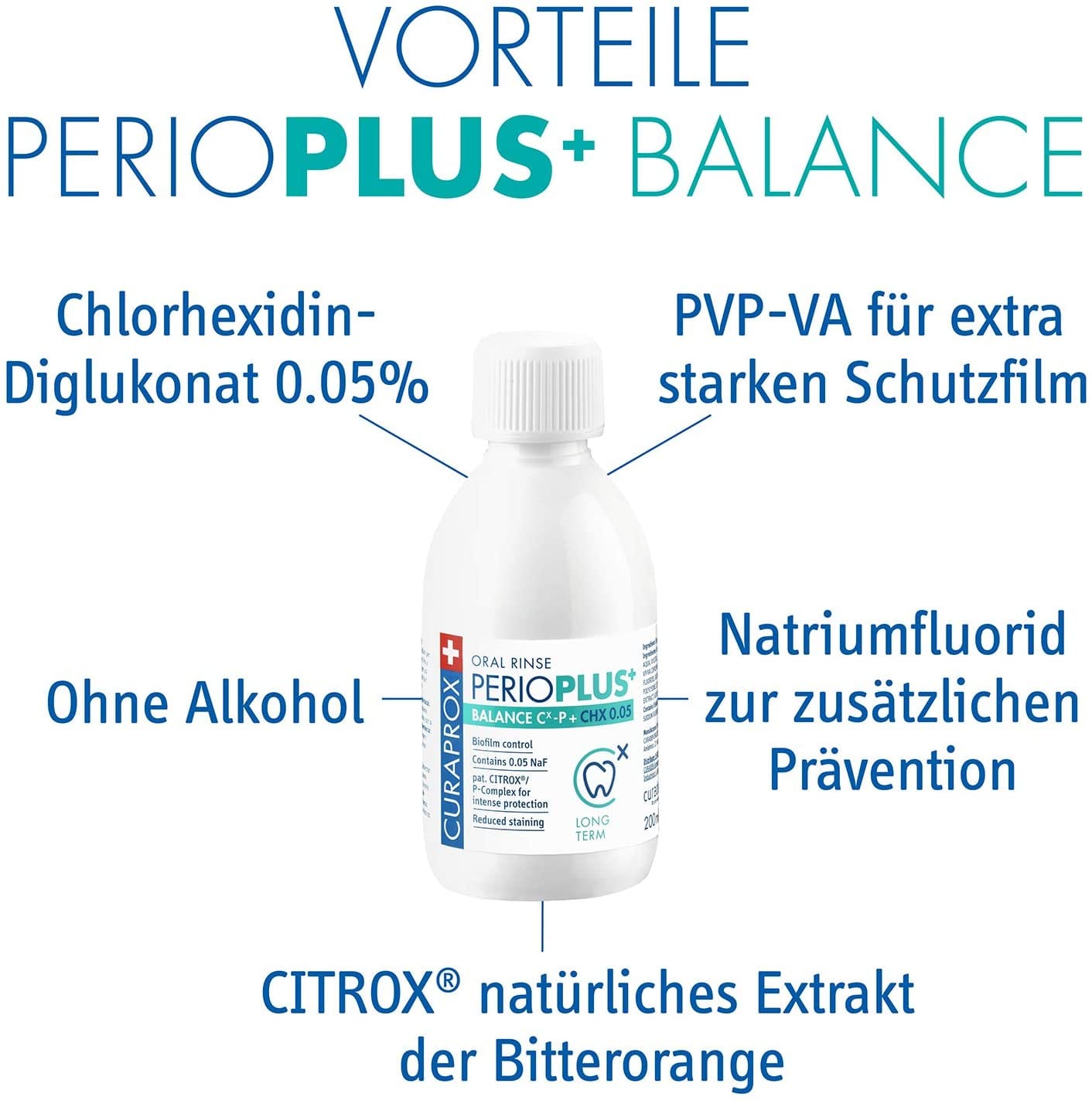 CURAPROX PERIOPLUS+ BALANCE CHX 0,05% 200 ML