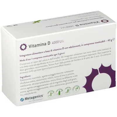 VITAMINA D 4000UI 168 COMPRESSE MASTICABILI VITAMINA D 4000UI 168 COMPRESSE MASTICABILI