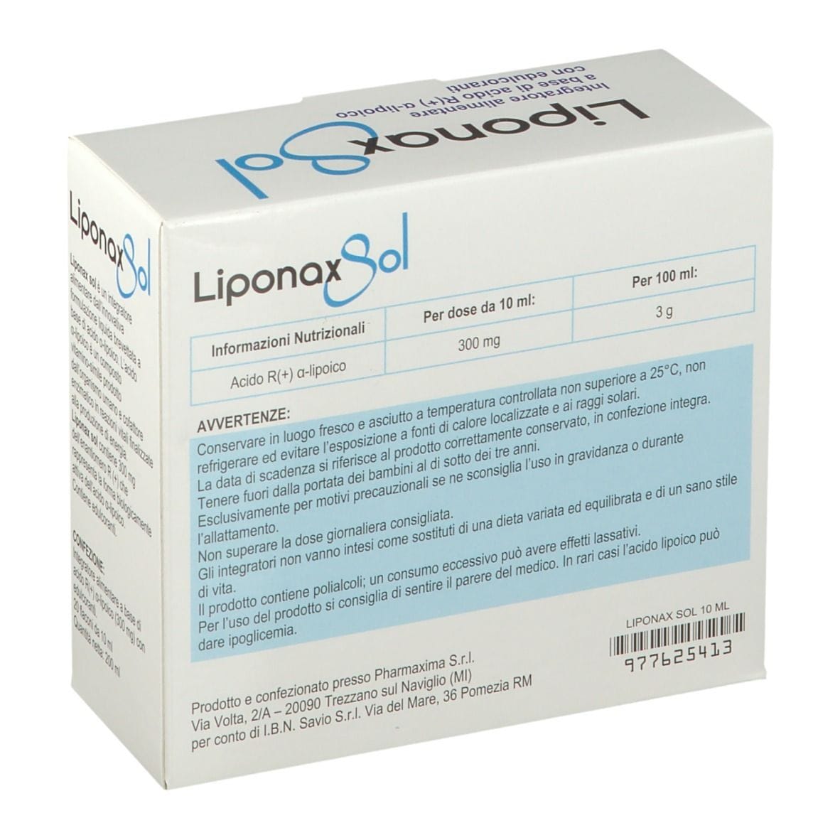 LIPONAX SOLUZIONE 20 FLACONCINI 10 ML