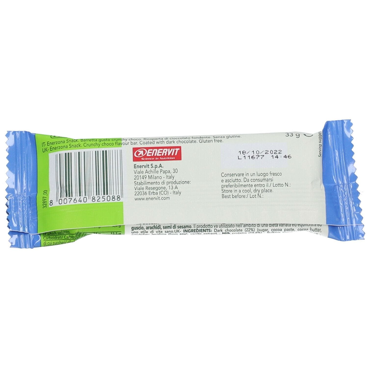 ENERZONA SNACK CRUNCHY CHOCO 33 G