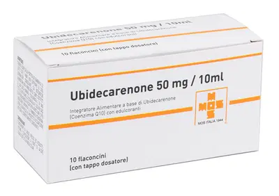 UBIDECARENONE 50MG/10ML POLVERE E SOLVENTE PER SOSPENSIONE ORALE 10 FLACONCINI UBIDECARENONE 50MG/10ML POLVERE E SOLVENTE PER SOSPENSIONE ORALE 10 FLACONCINI