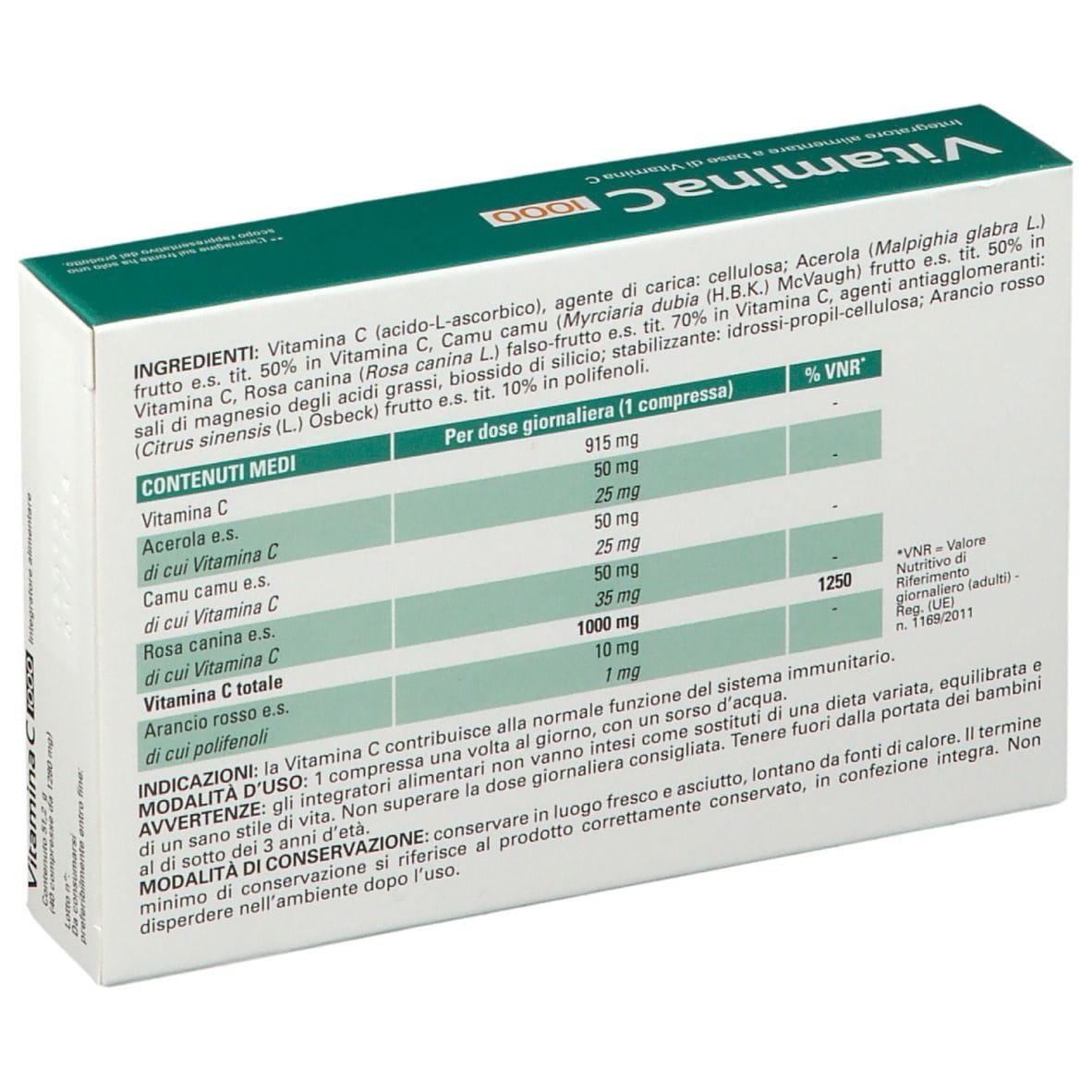 VITAMINA C 1000 40 COMPRESSE