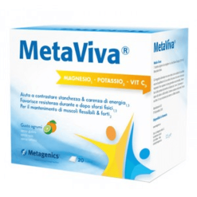 METAVIVA MAGNESIO POTASSIO VITAMINA C 20 BUSTINE AGRUMI CON EDULCORANTI