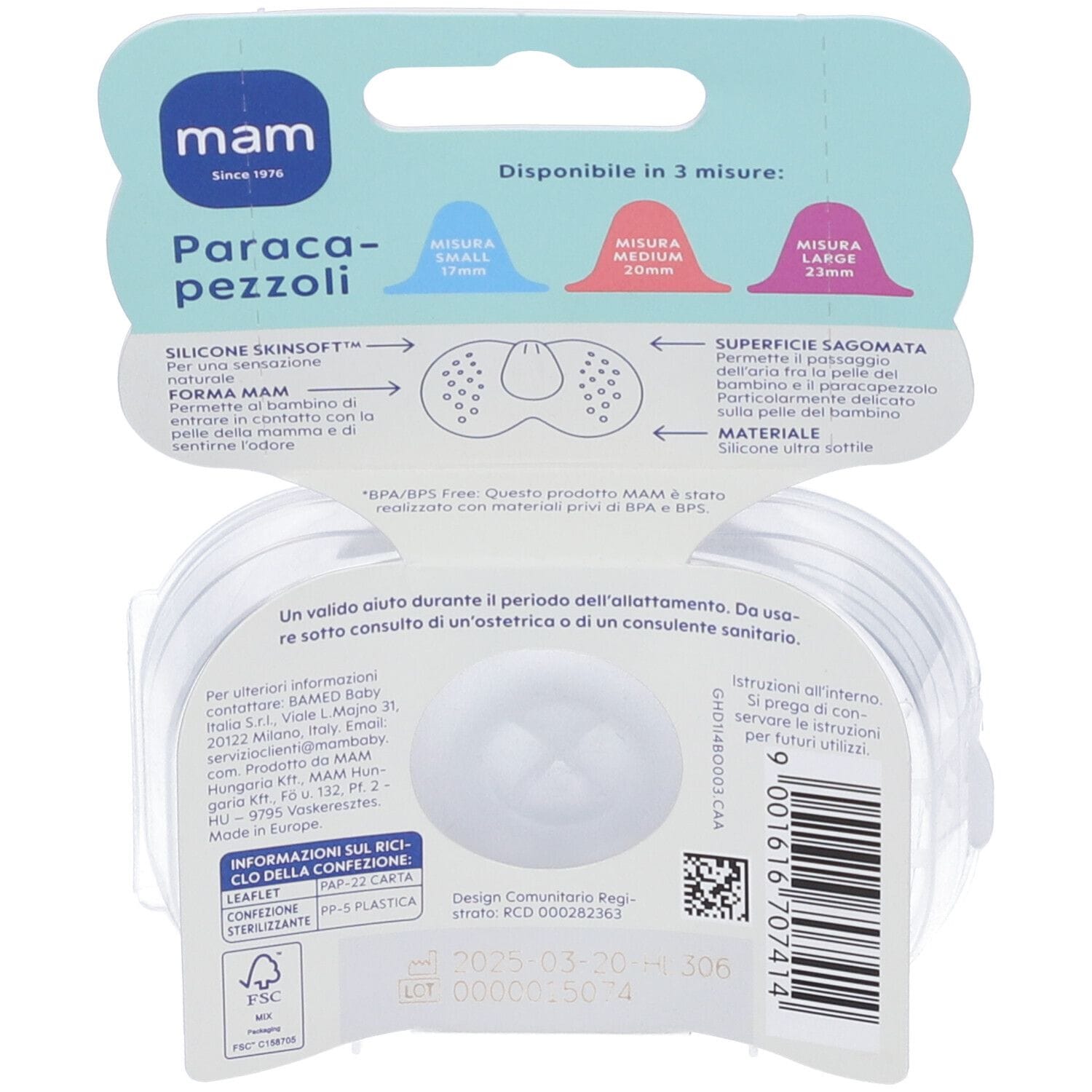 MAM PARACAPEZZOLI L CONFEZIONE DOPPIA 2+