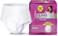 LINES SPECIALIST MATERNITY MUTANDINA ASSORBENTE PER PERDITE POST PARTO MISURA LARGE 10 PEZZI