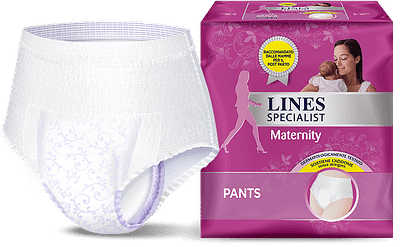 LINES SPECIALIST MATERNITY MUTANDINA ASSORBENTE PER PERDITE POST PARTO MISURA LARGE 10 PEZZI
