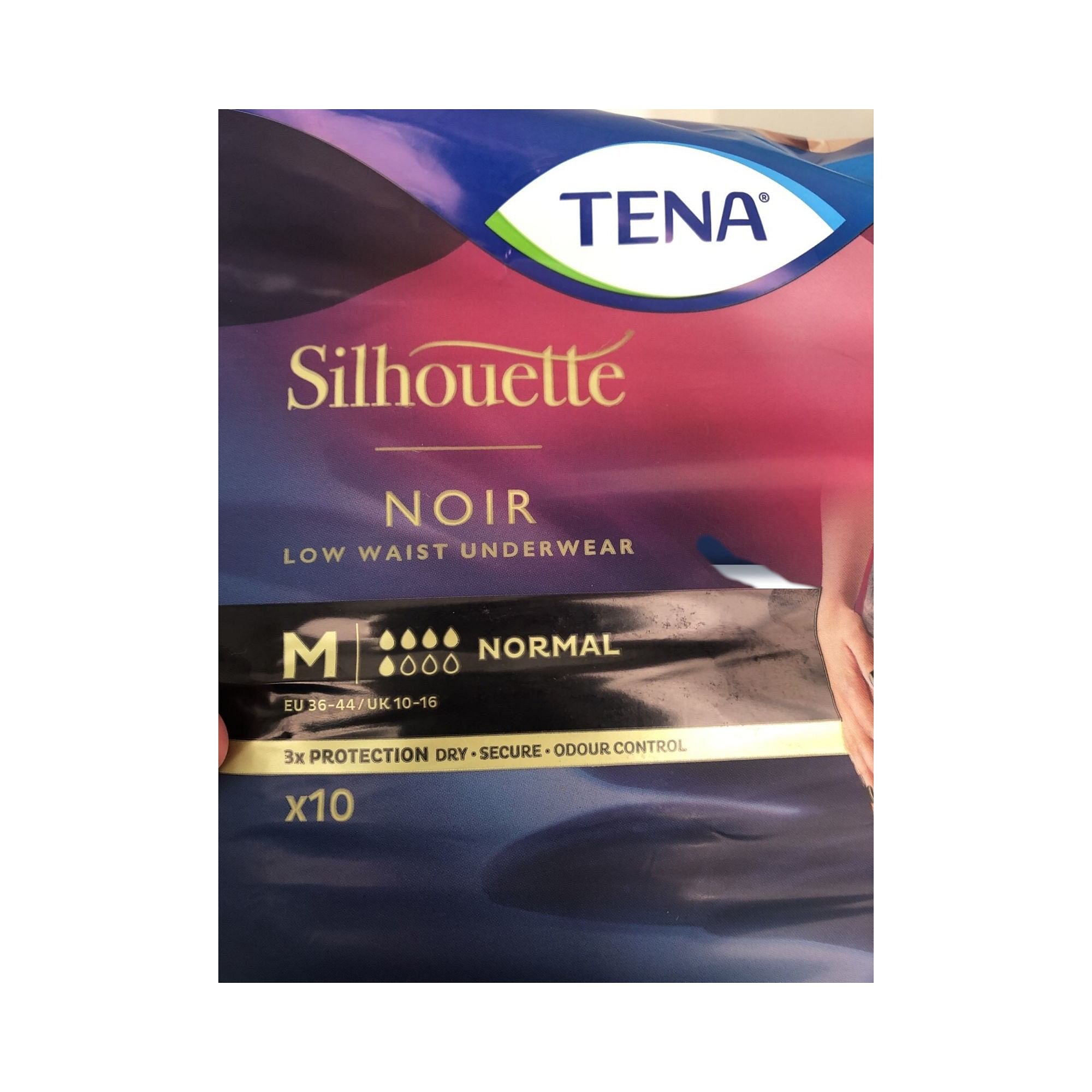 Tena Silhouette Noir M 10 Pezzi