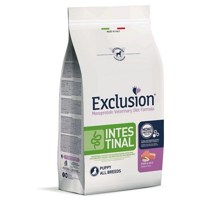 Exclusion Monoprotein Veterinary Diet Formula Dog Intestinal Puppy Pork And Rice All Breeds 2 Kg Dry