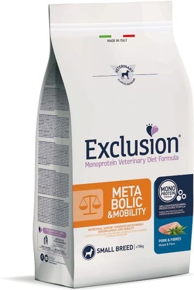 EXCLUSION MONOPROTEIN VETERINARY DIET FORMULA METABOLIC MOBILITY PORK/FIBRES SMALL 2 KG DRY