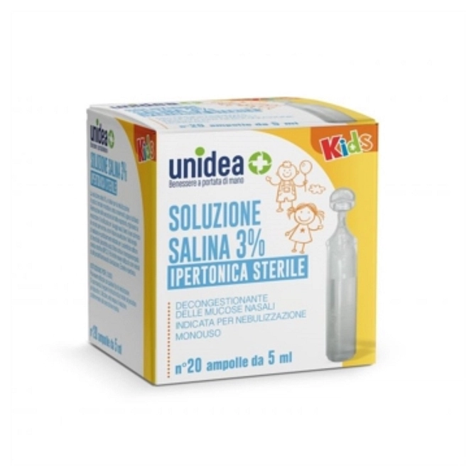 Unidea Soluzione Salina Ipertonica 3% 20 Ampolle 5 Ml