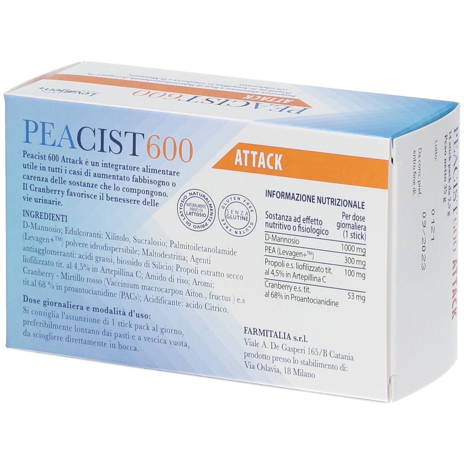 PEACIST 600 ATTACK 14 STICK PACK OROSOLUBILI