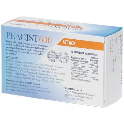 PEACIST 600 ATTACK 14 STICK PACK OROSOLUBILI PEACIST 600 ATTACK 14 STICK PACK OROSOLUBILI
