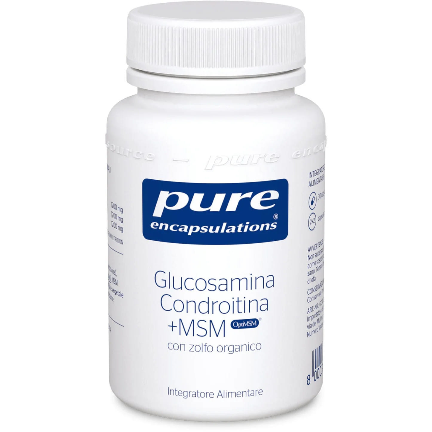 PURE ENCAPSULATIONS GLUCOSAMINA CONDROITINA + MSM 30 CAPSULE
