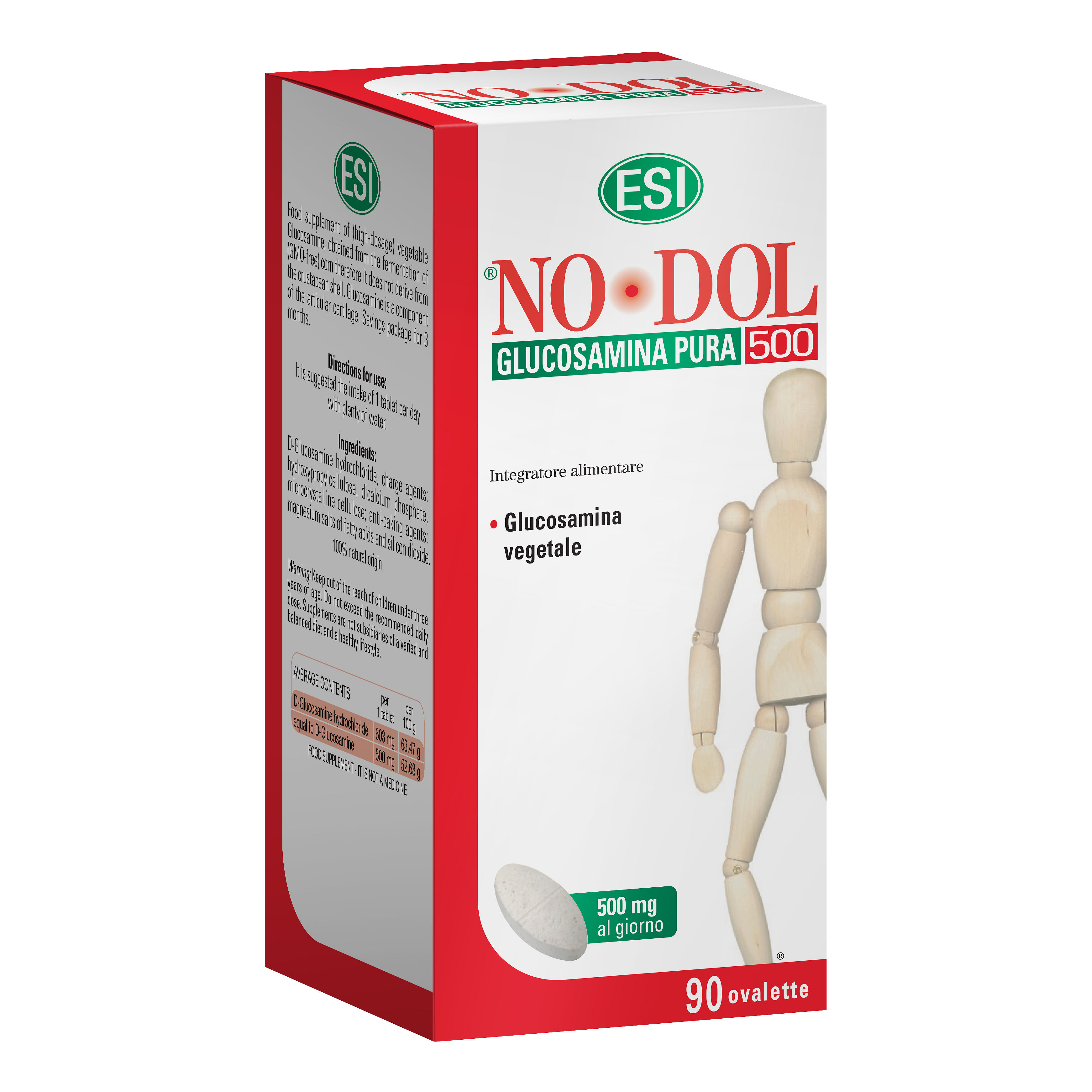 Esi No Dol Glucosamina Pura 500 90 Ovalette