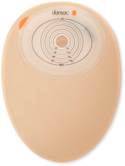 DANSAC NOVALIFE TRE 1 SACCA CHIUSA OPACA PIANA MAXI PER COLOSTOMIA CON FINESTRA RITAGLIABILE 15-70X90 MM 620 ML 30 PEZZI