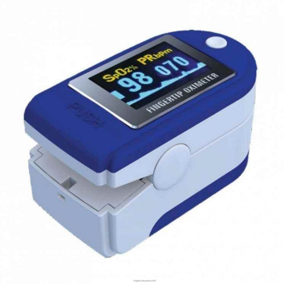 Saturimetro Portatile Blu Con Indice Perfusionale