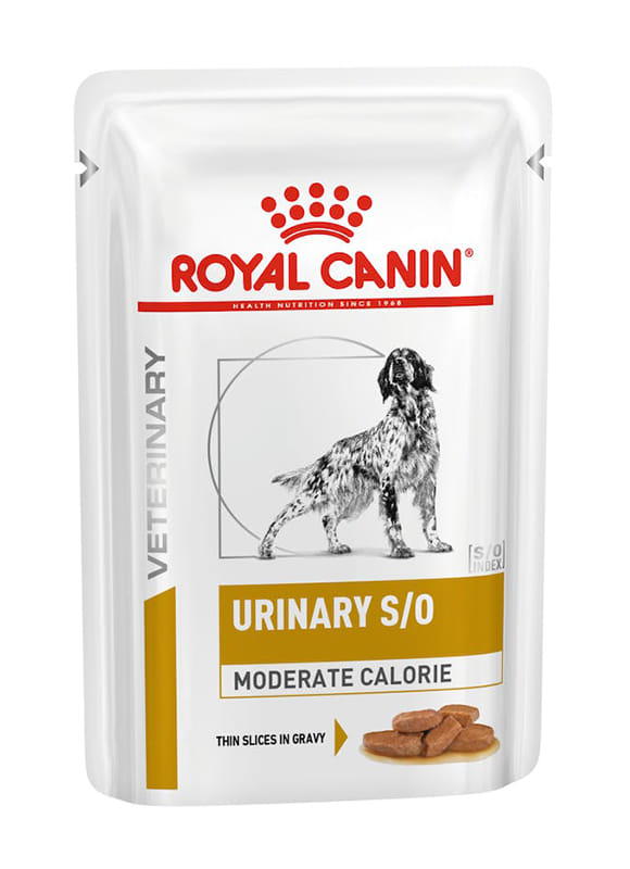 VETERINARY HEALTH NUTRITION WET DOG URINARY S/O MODERATE CALORIE 12 X 100 G