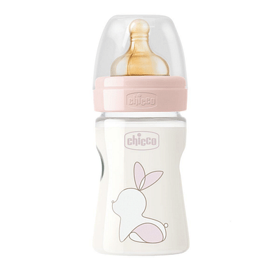 CHICCO BIBERON ORIGINAL 150ML TOUCH 1 FORO GIRL CON TETTARELLA IN CAUCCIU'