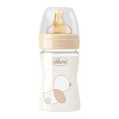 CHICCO BIBERON ORIGINAL 150ML VETRO 1 FORO 1 FORO UNISEX CON TETTARELLA IN CAUCCIU' CHICCO BIBERON ORIGINAL 150ML VETRO 1 FORO 1 FORO UNISEX CON TETTARELLA IN CAUCCIU'