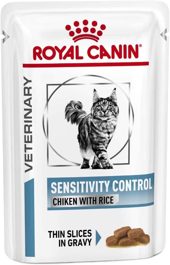 VETERINARY HEALTH NUTRITION WET CAT SENSITIVITY CONTROL CHICKEN WITH RICE 12X85 G