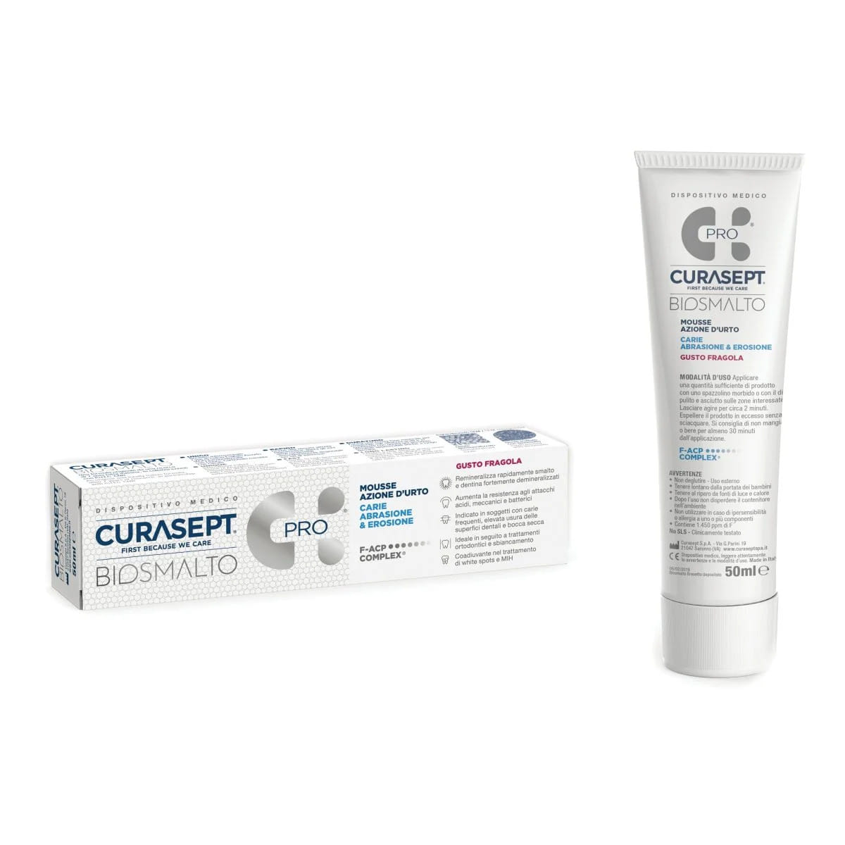 CURASEPT BIOSMALTO MOUSSE CARIE FRAGOLA 50 ML