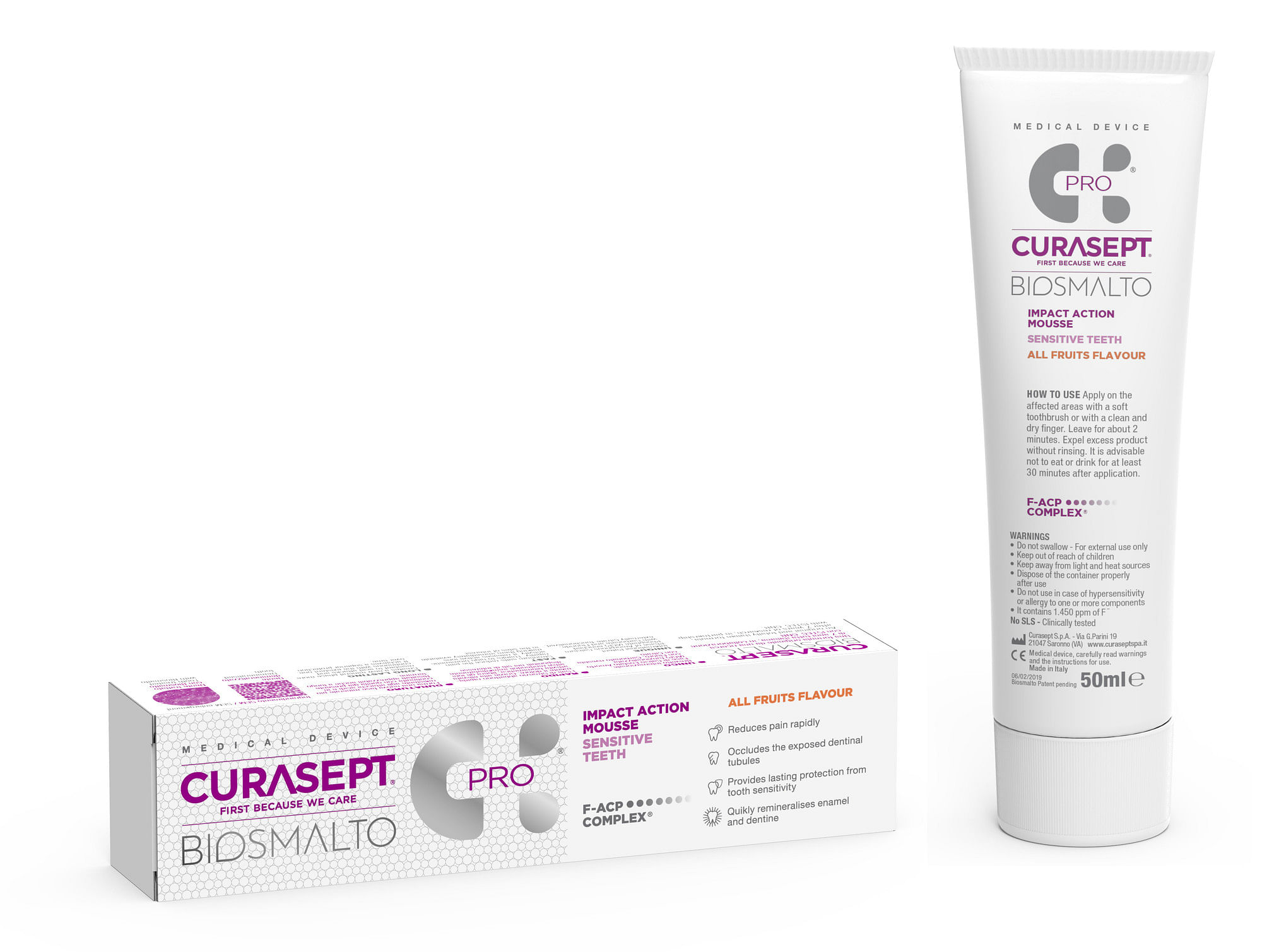 Curasept Biosmalto Mousse Denti Sensibili 50 Ml