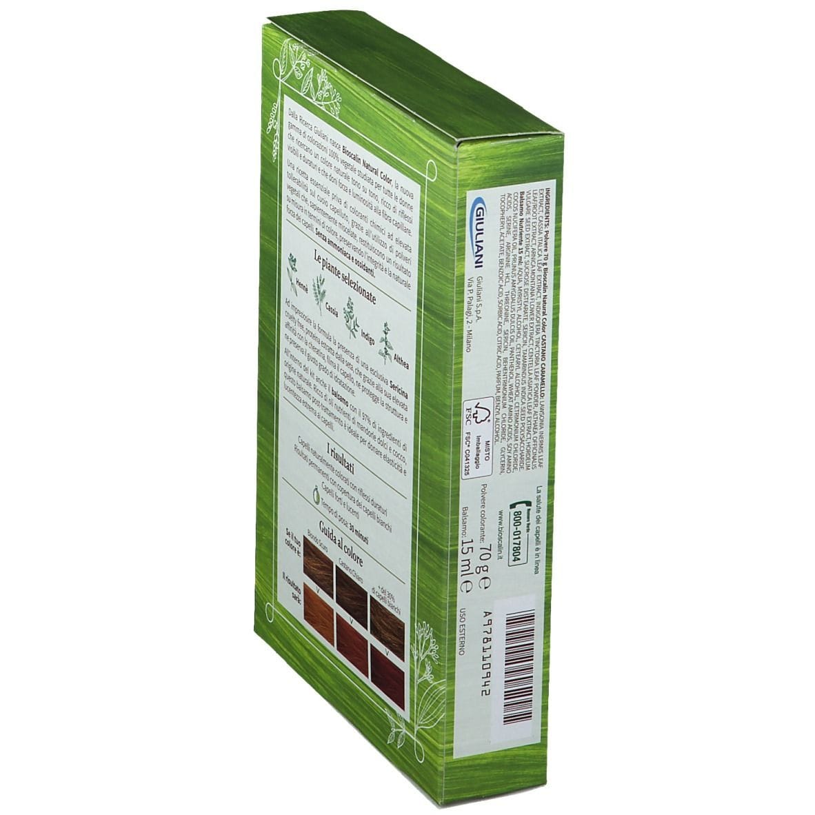 BIOSCALIN NATURAL COLOR CASTANO CARAMELLO 70 G