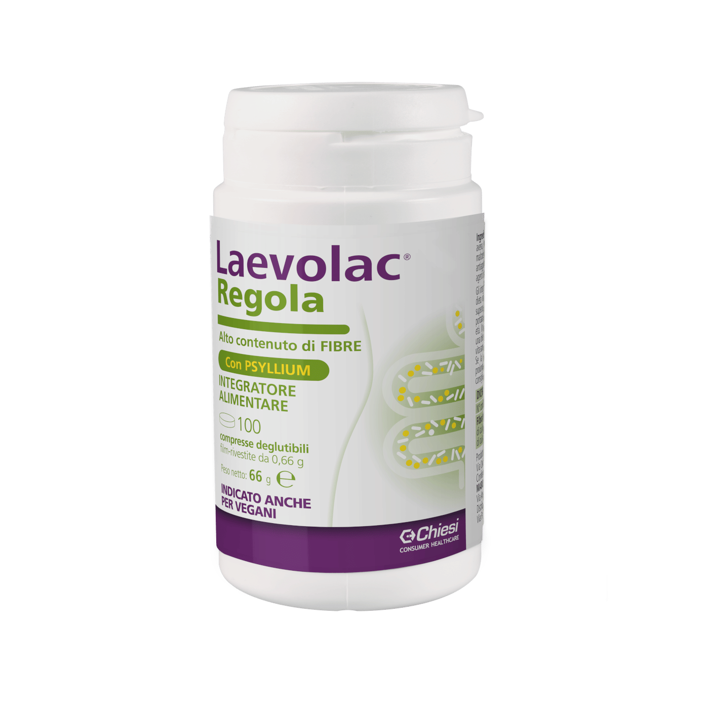 LAEVOLAC FIBRE 100 COMPRESSE DEGLUTIBLI FILM-RIVESTITE DA 0,66 G