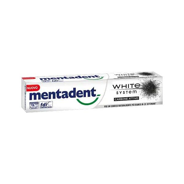 Mentadent White System Charcoal 75 Ml